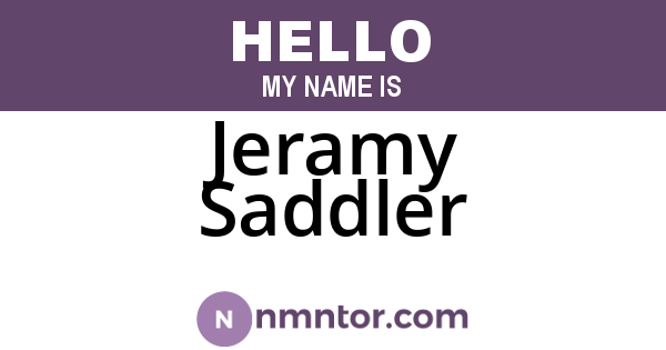 Jeramy Saddler