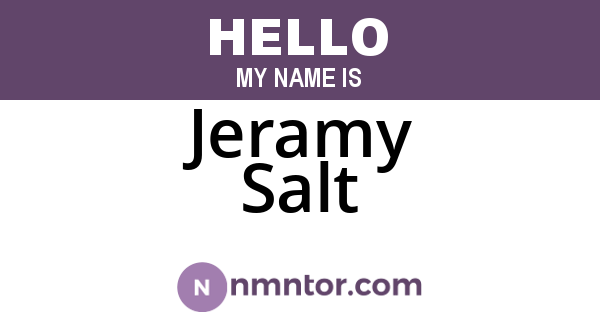Jeramy Salt