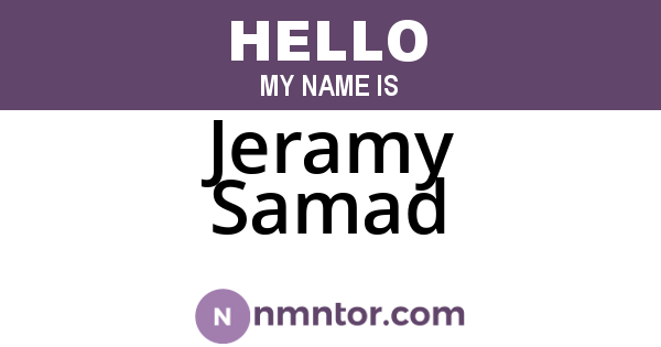 Jeramy Samad