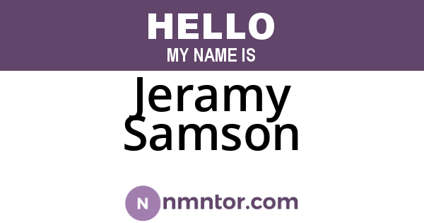 Jeramy Samson