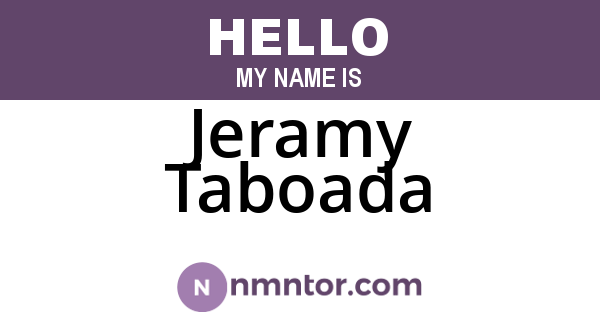 Jeramy Taboada