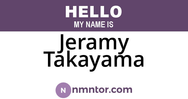 Jeramy Takayama