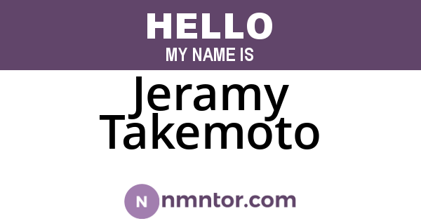 Jeramy Takemoto