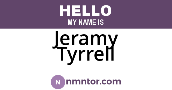 Jeramy Tyrrell