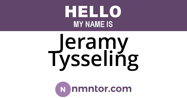 Jeramy Tysseling