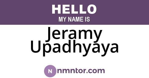 Jeramy Upadhyaya