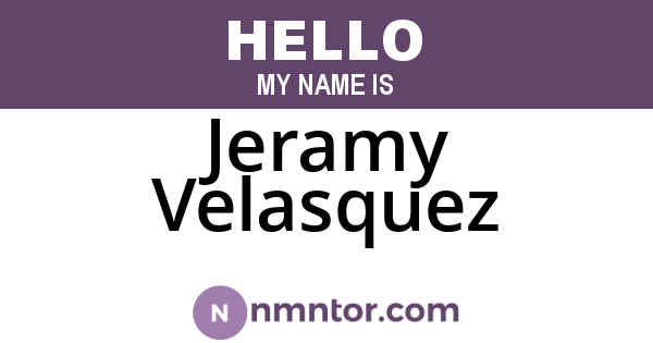 Jeramy Velasquez