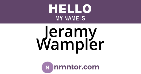 Jeramy Wampler