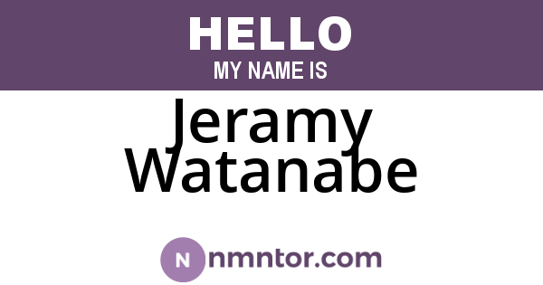 Jeramy Watanabe