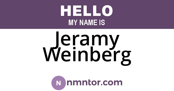 Jeramy Weinberg