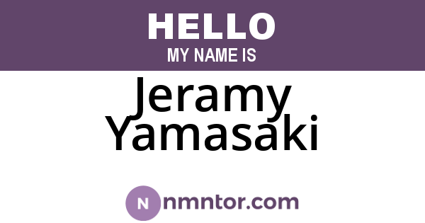 Jeramy Yamasaki