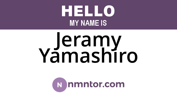 Jeramy Yamashiro