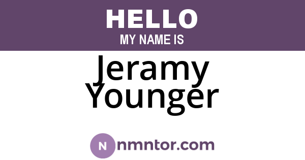 Jeramy Younger