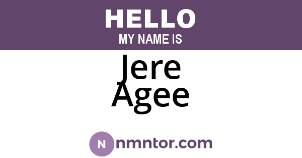 Jere Agee
