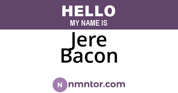 Jere Bacon