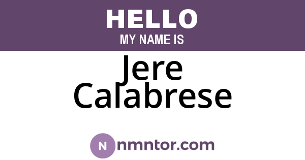 Jere Calabrese