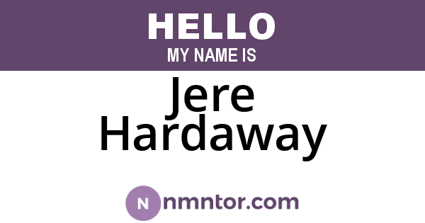 Jere Hardaway