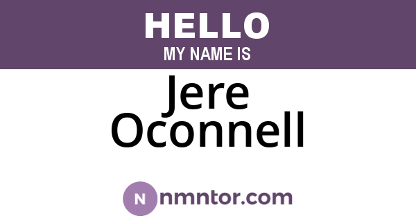 Jere Oconnell