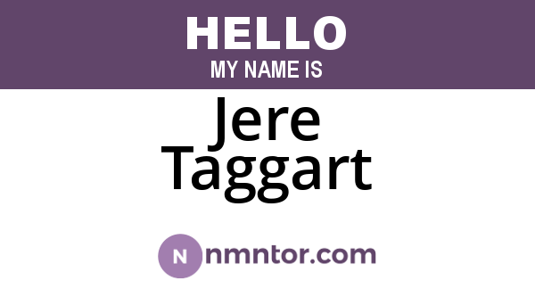 Jere Taggart
