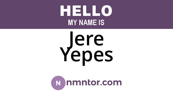 Jere Yepes