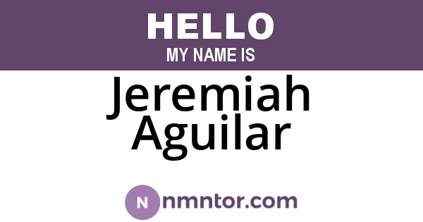 Jeremiah Aguilar