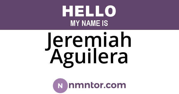 Jeremiah Aguilera