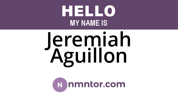 Jeremiah Aguillon