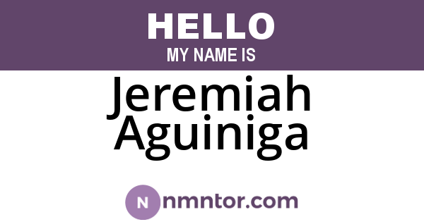 Jeremiah Aguiniga