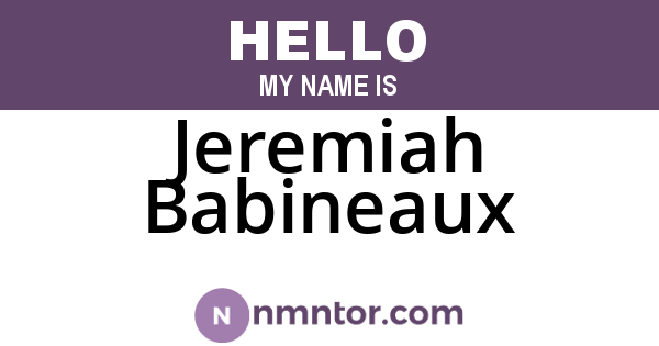 Jeremiah Babineaux