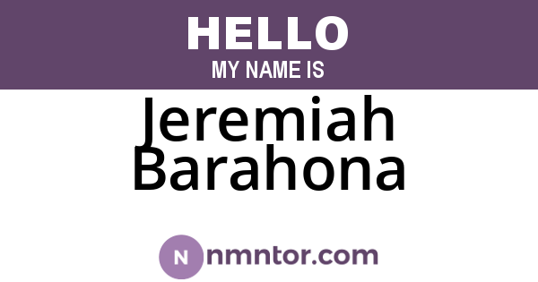 Jeremiah Barahona