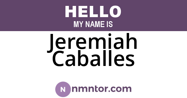 Jeremiah Caballes