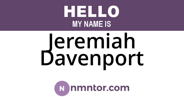Jeremiah Davenport
