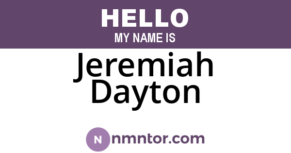 Jeremiah Dayton