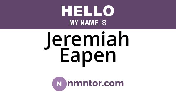 Jeremiah Eapen