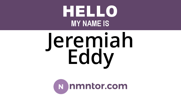 Jeremiah Eddy