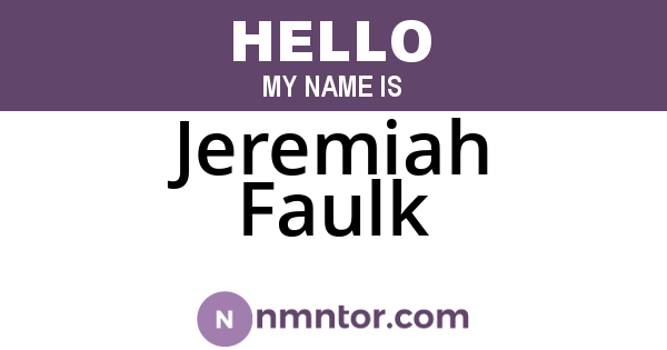 Jeremiah Faulk