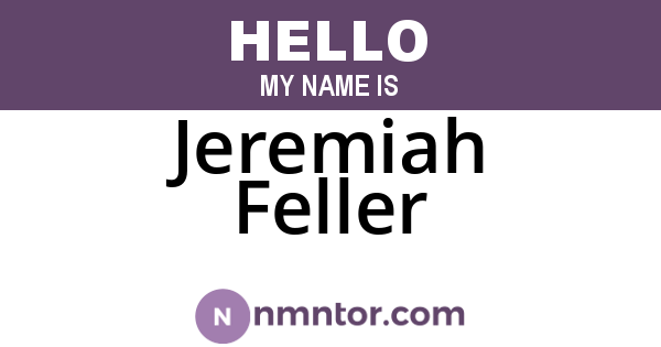 Jeremiah Feller
