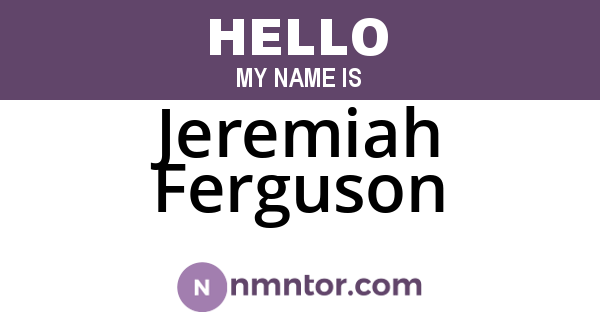 Jeremiah Ferguson