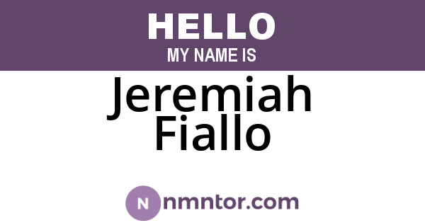 Jeremiah Fiallo