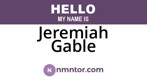 Jeremiah Gable