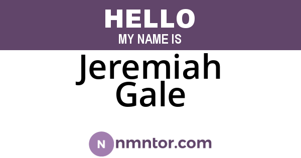 Jeremiah Gale