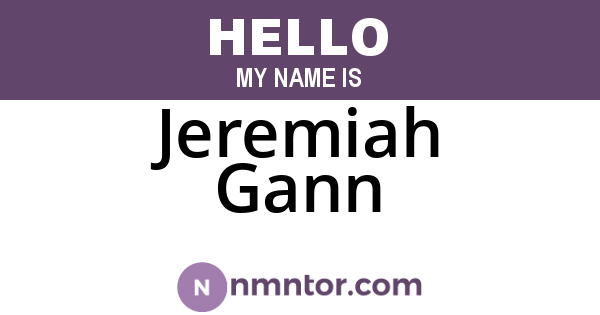 Jeremiah Gann