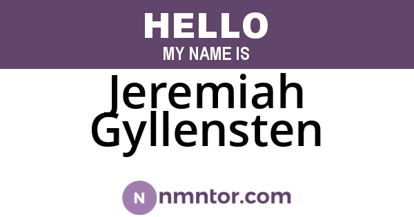 Jeremiah Gyllensten