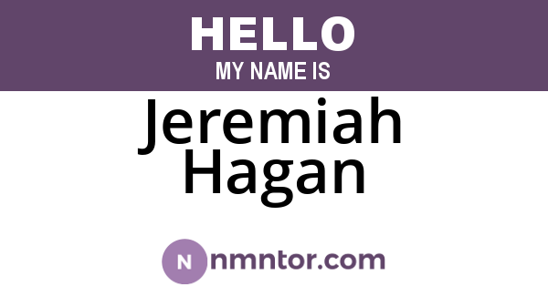 Jeremiah Hagan