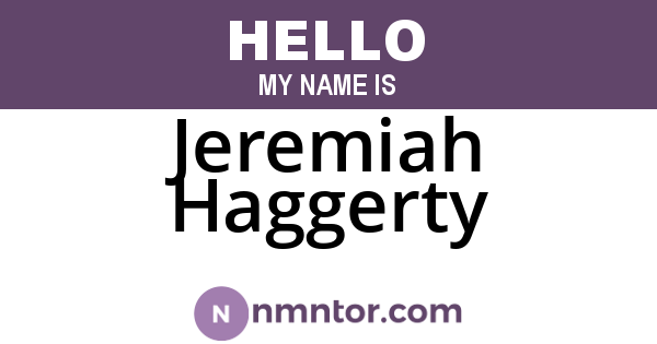 Jeremiah Haggerty