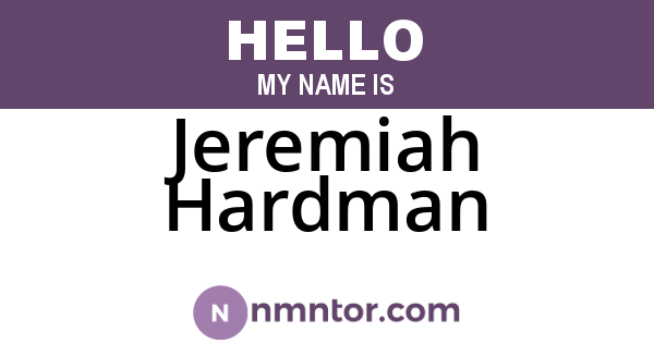 Jeremiah Hardman