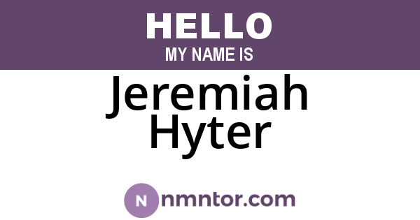 Jeremiah Hyter