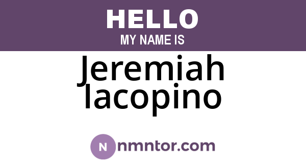 Jeremiah Iacopino