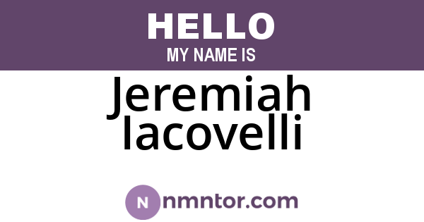 Jeremiah Iacovelli