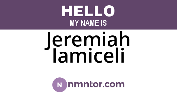 Jeremiah Iamiceli